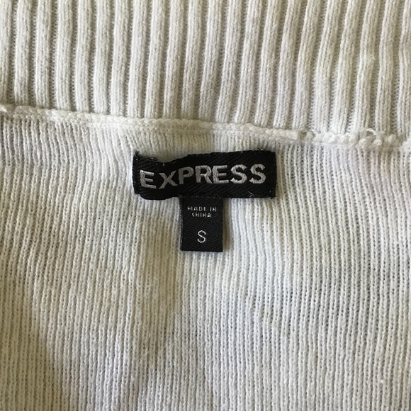 EXPRESS STRIPED V NECK COTTON SWEATER SMALL - Picture 5 of 8